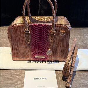 Brahmin bag Marissa Pomegranate Harkness new style T69204500902!